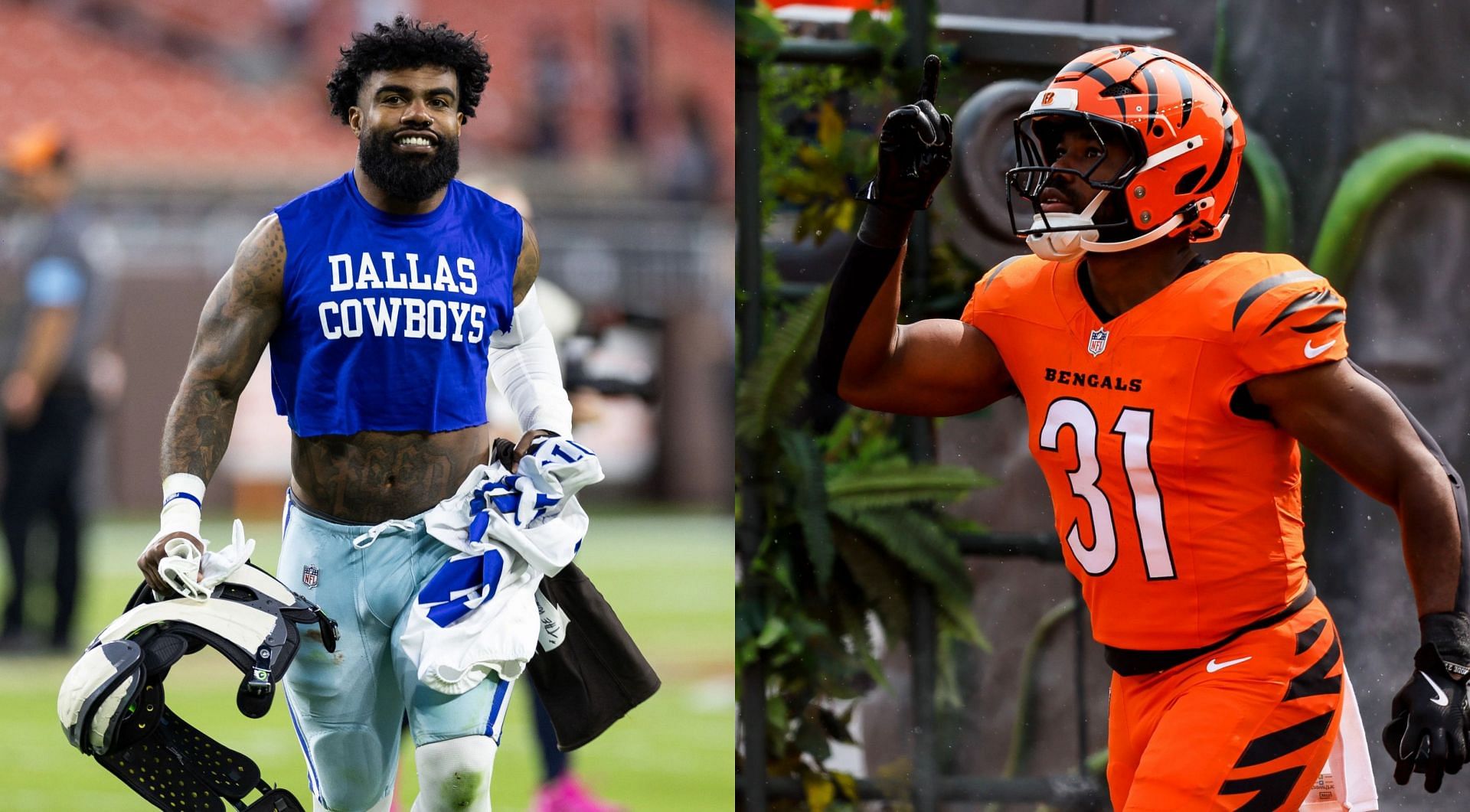 Ezekiel Elliott or Zack Moss: Who should I start in Fantasy Football Week 2? (Credit: Imagn)