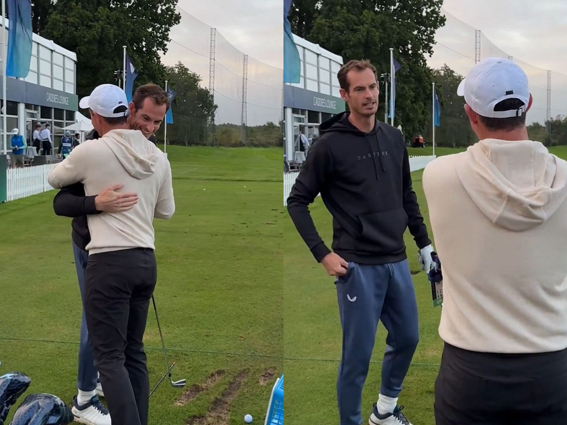 Rory McIlroy meets Andy Murray ahead of the BMW PGA Championship Pro-Am (Image via X@DPWorldTour)