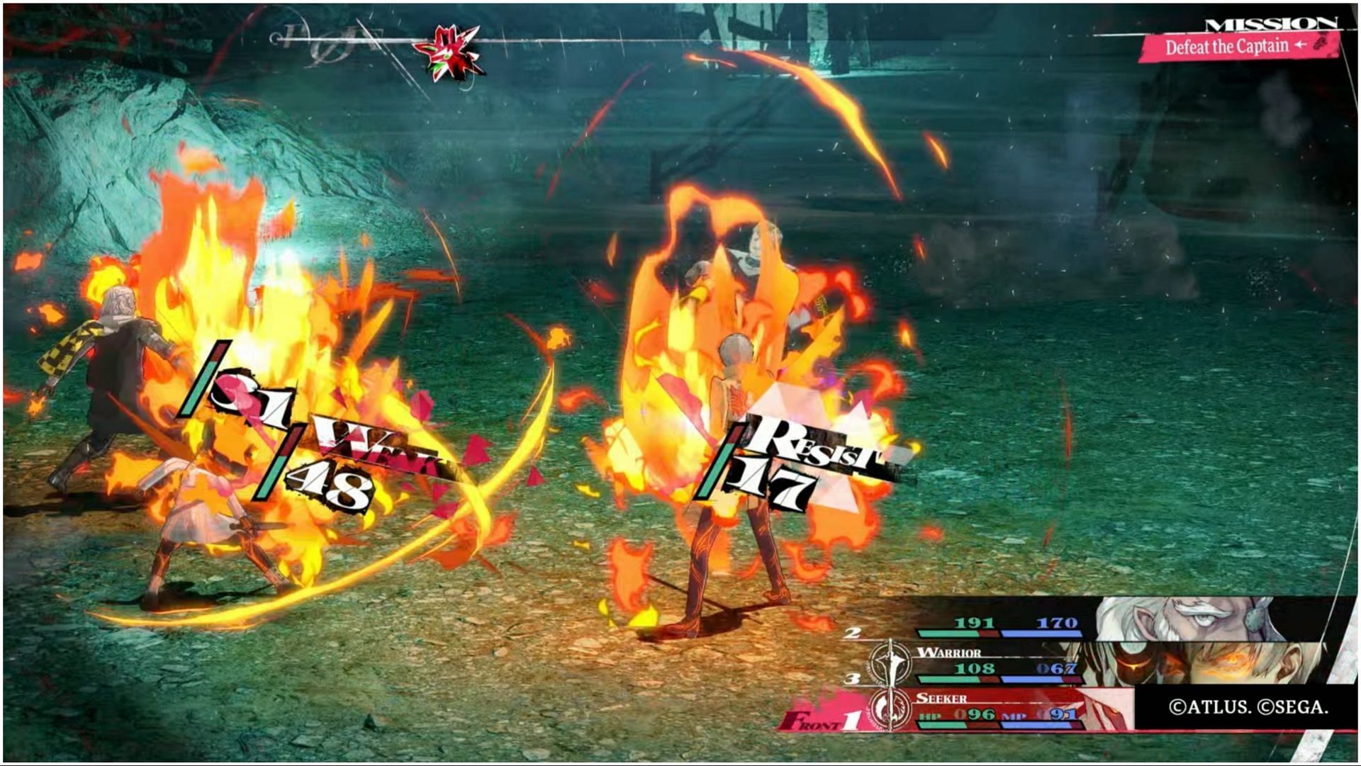 This is Klinger&#039;s final shot to hurt you - it won&#039;t amount to much (Image via Atlus)