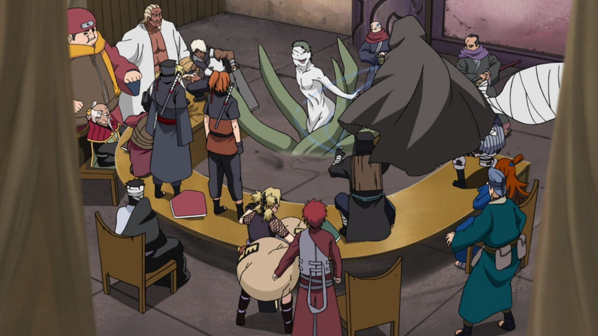 The Five Kage Summit as seen in the anime (Image via Studio Pierrot)