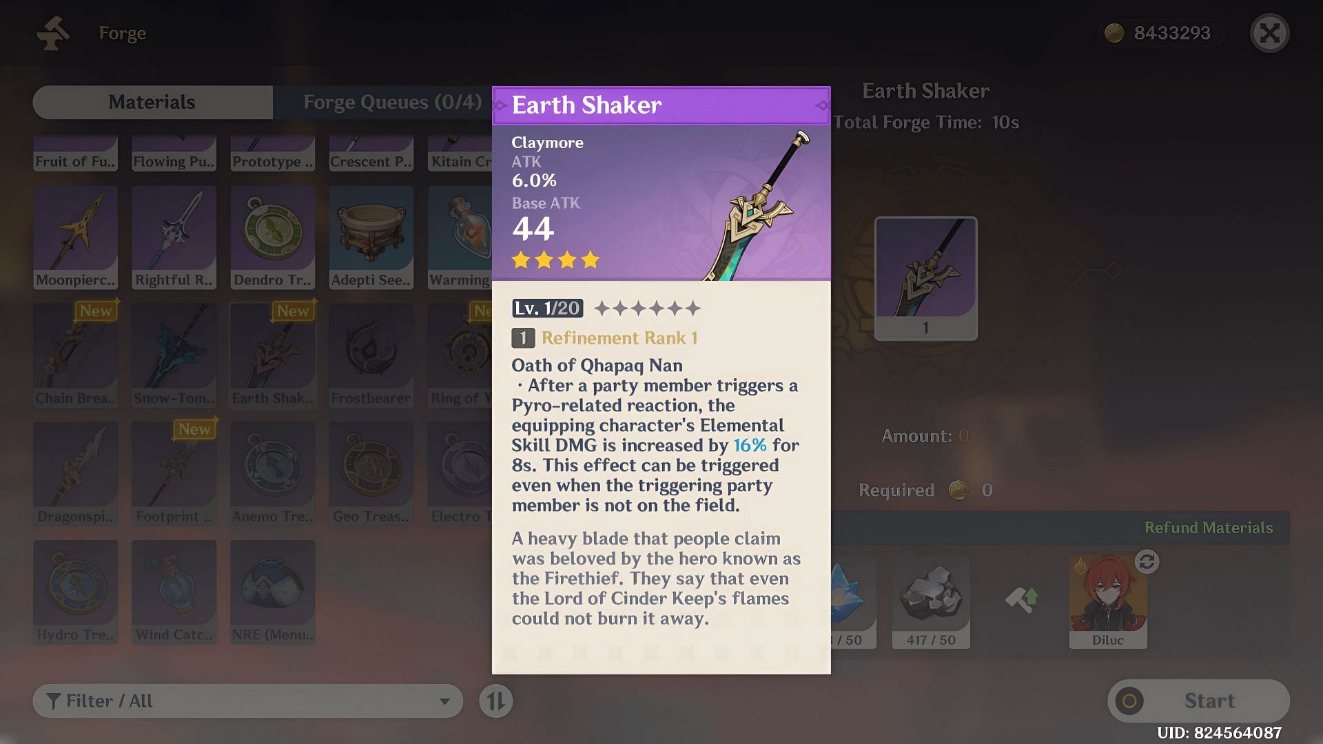 Earth Shaker is a great F2P weapon option (Image via HoYoverse)