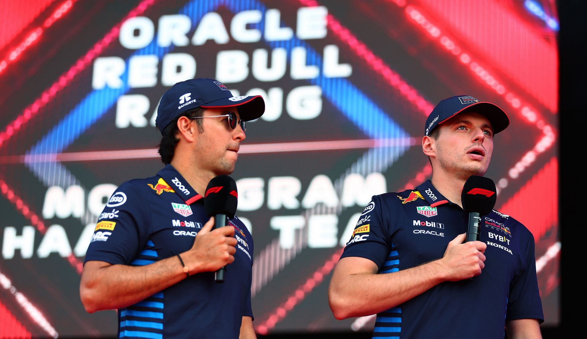 Sergio Perez and Max Verstappen of Oracle Red Bull Racing. Source: Getty Images