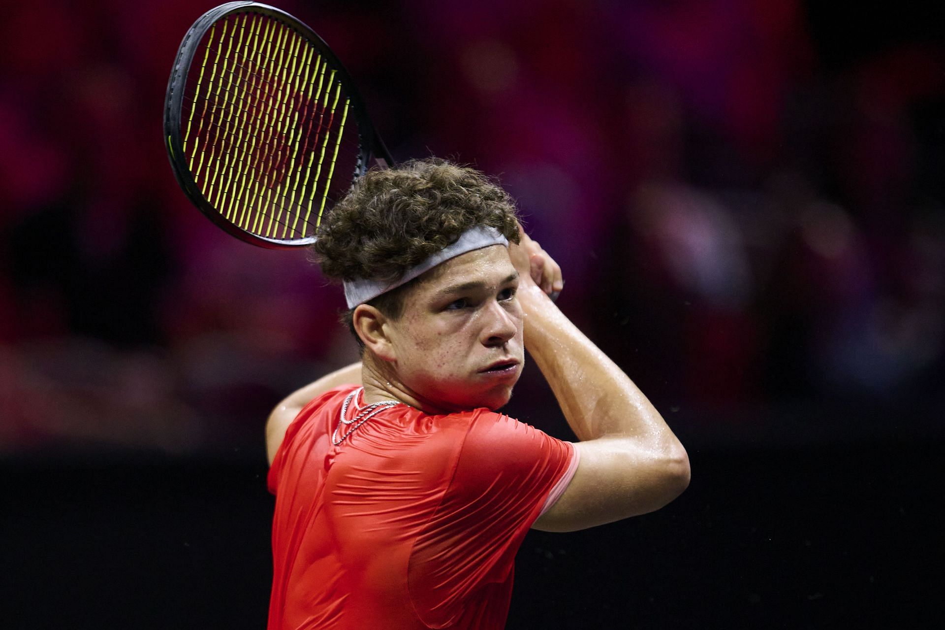 Ben Shelton in action at the 2024 Laver Cup (Picture: Getty)