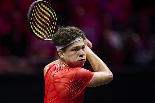 Ben Shelton in action at the 2024 Laver Cup (Picture: Getty)