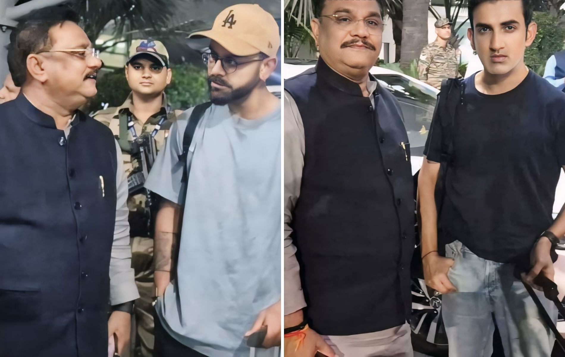 Virat Kohli and Gautam Gambhir travelled to Delhi after Chennai Test against Bangladesh. (Pics: X/@mithileshkMp)