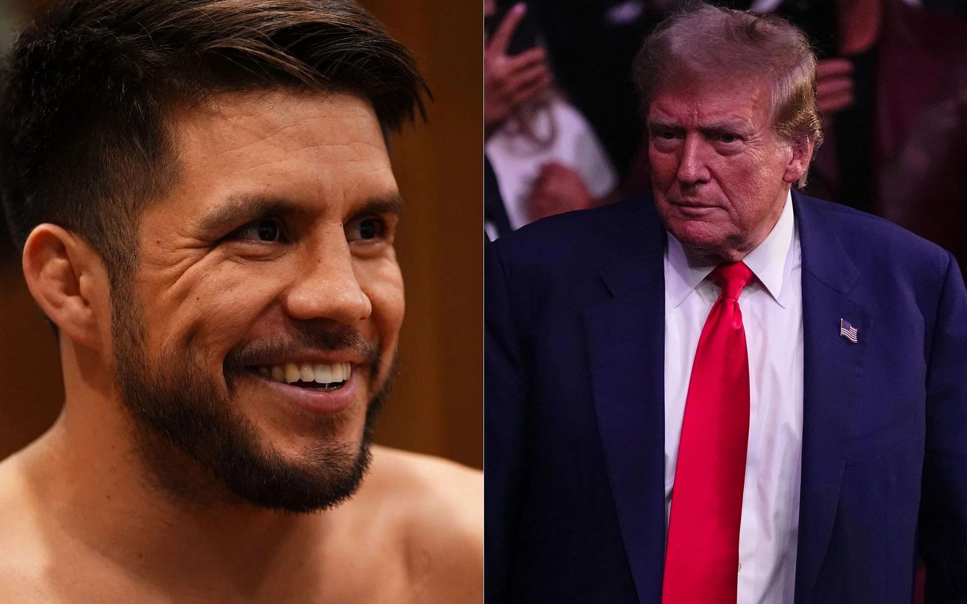 Henry Cejudo (left) expresses support for Donald Trump (right) [Image courtesy: Getty]