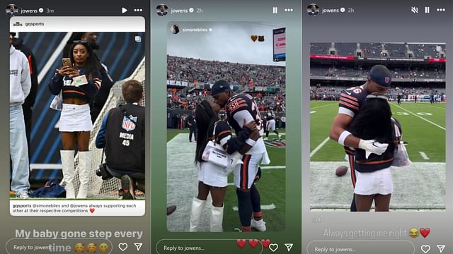 Jonathan Owens hyped wife Simons Biles as attends Bears-Rams game [Image credit: @jowens IG]