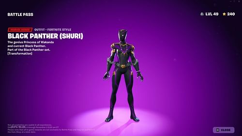 Shuri's Claws are on their way as per the Fortnite Chapter 5 Season 4 (v31.10 update) early patch notes (Image via Epic Games)