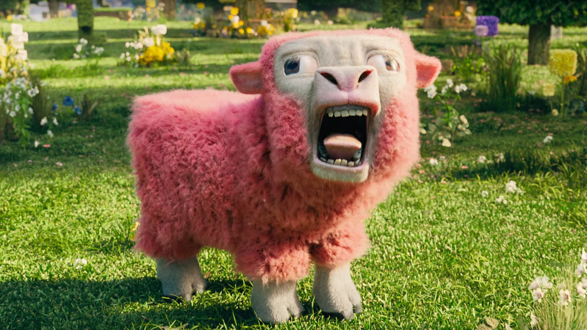 The sheep looks quite bizarre (Image via Warner Bros)