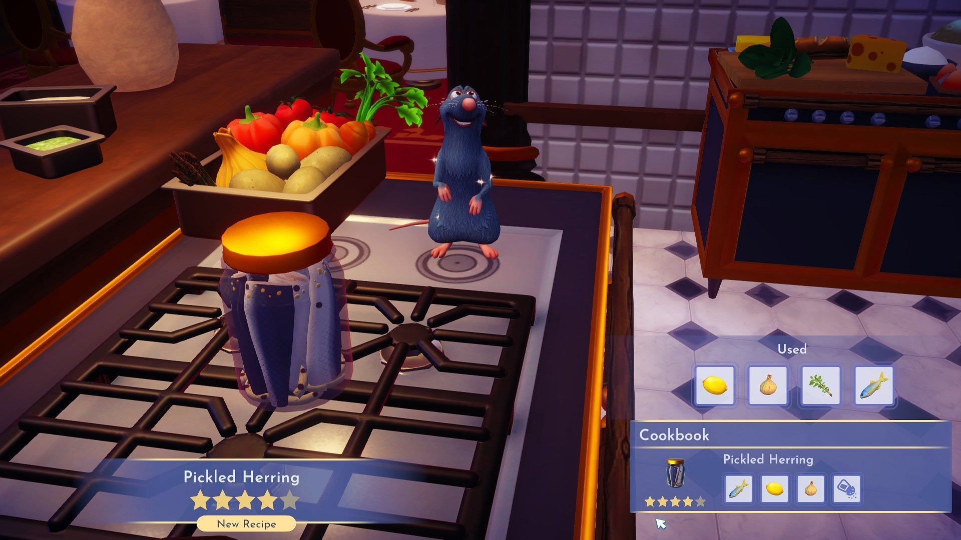 You will need four ingredients to prepare Pickled Herring (Image via Gameloft)