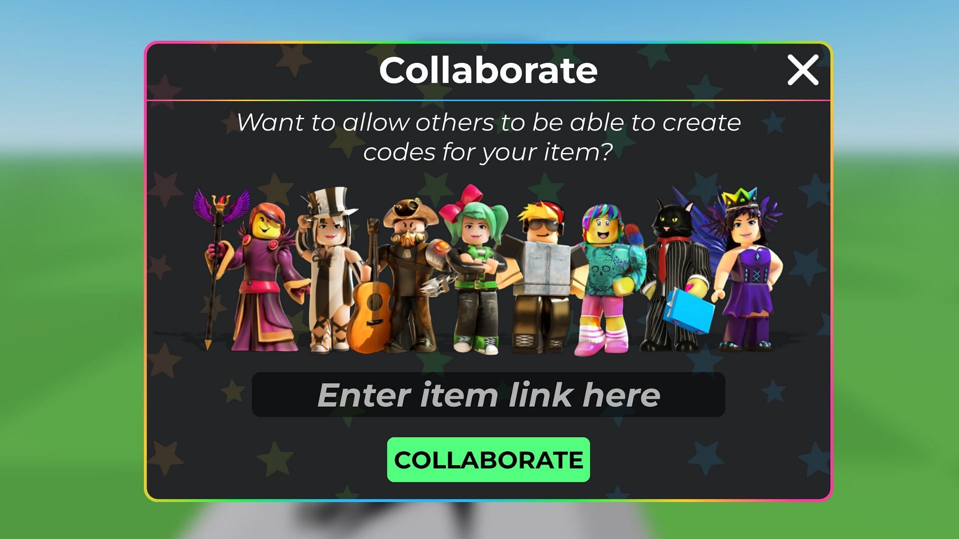 Start creating UGCs or collaborate (Image via Roblox)