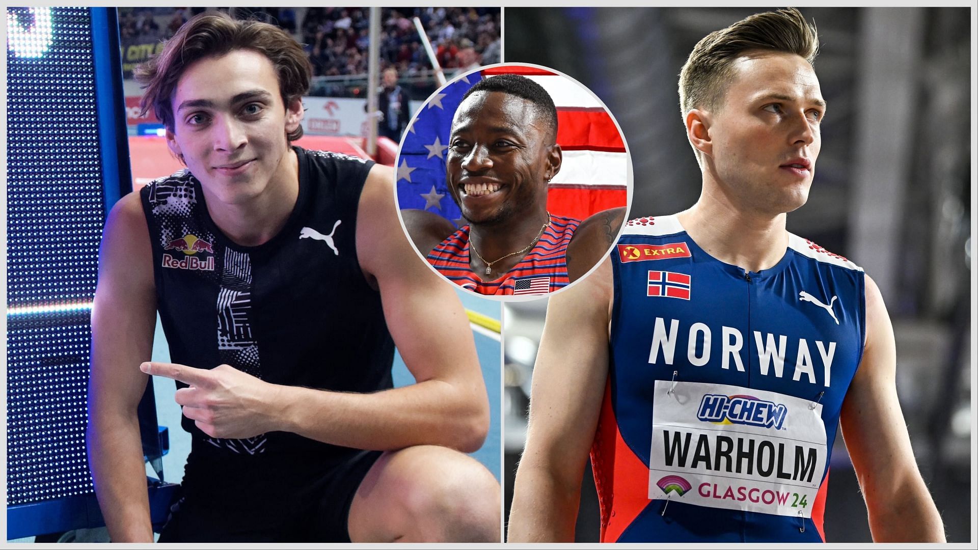 Mondo Duplantis, Karsten Warholm, and Grant Holloway : Getty 