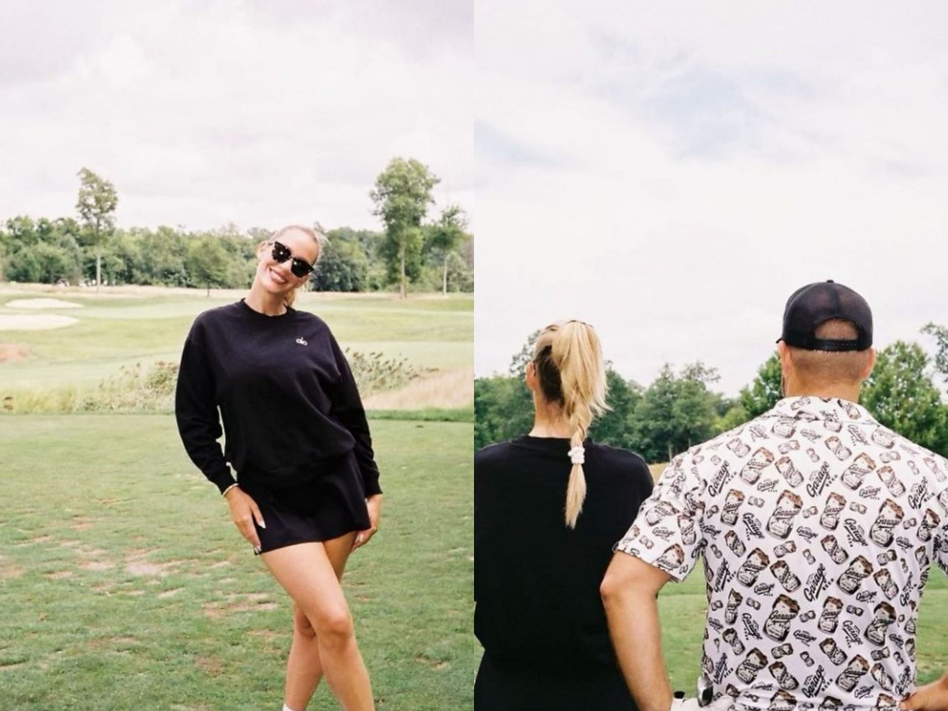 In pictures: Paige Spiranac plays golf with Jason & Travis Kelce ...