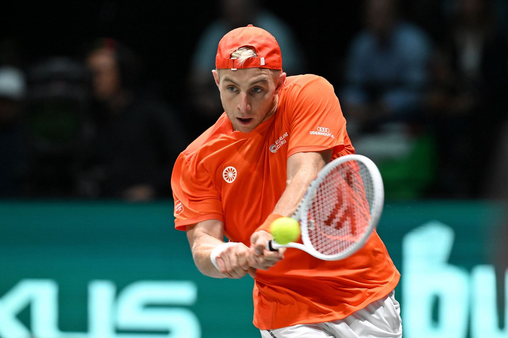 Tallon Griekspoor in action for the Netherlands at the 2024 Davis Cup Finals Group Stage (Picture: Getty)