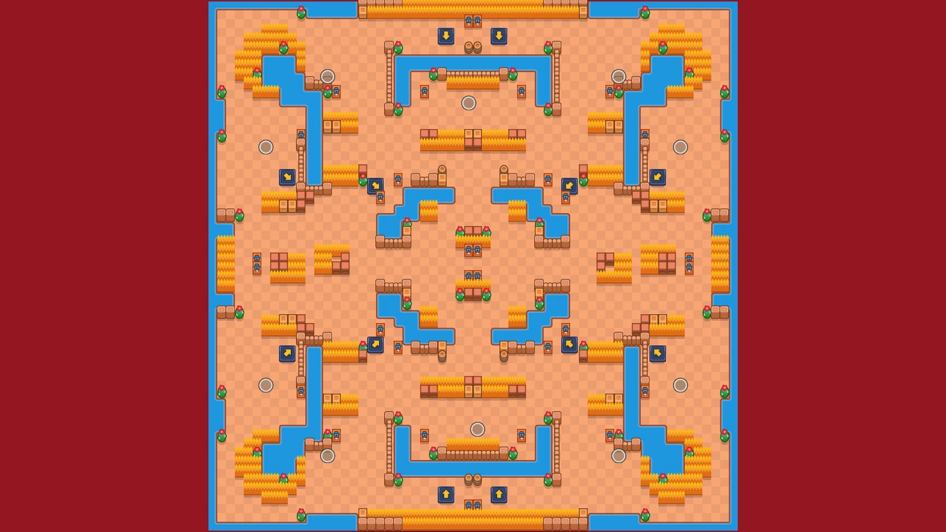 Flying Fantasies Solo Showdown Map (Image via Supercell)