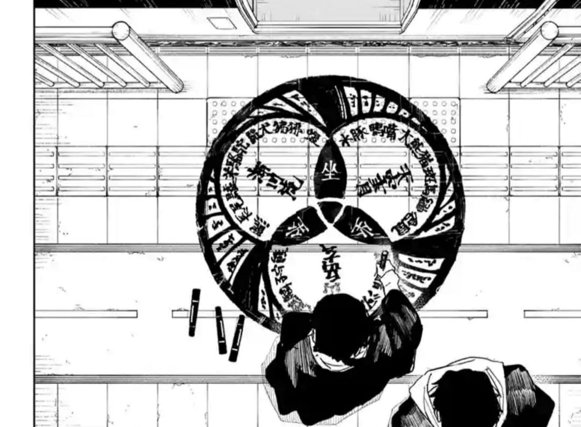 The Masumi draws a Mandala (Image via Shueisha)