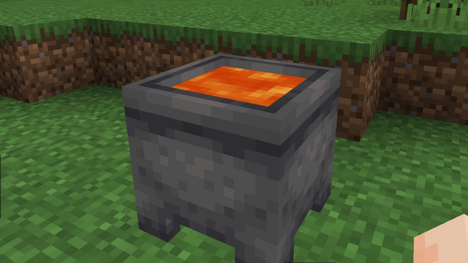 The cauldron can also store lava (Image via Mojang Studios)