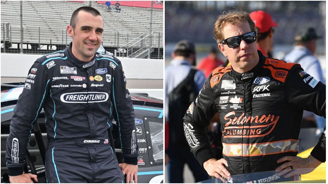 (L)Team Penske driver Austin Cindric and (R)RFK Racing driver Brad Keselowski ( Both images via Getty )