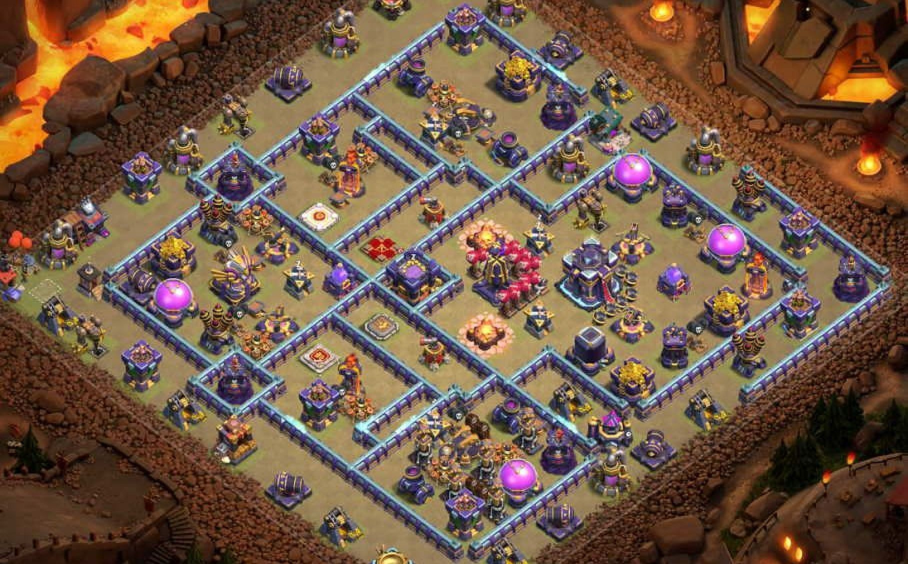 Anti-3-Star &amp; Loot Saver TH15 base (Image via Supercell)