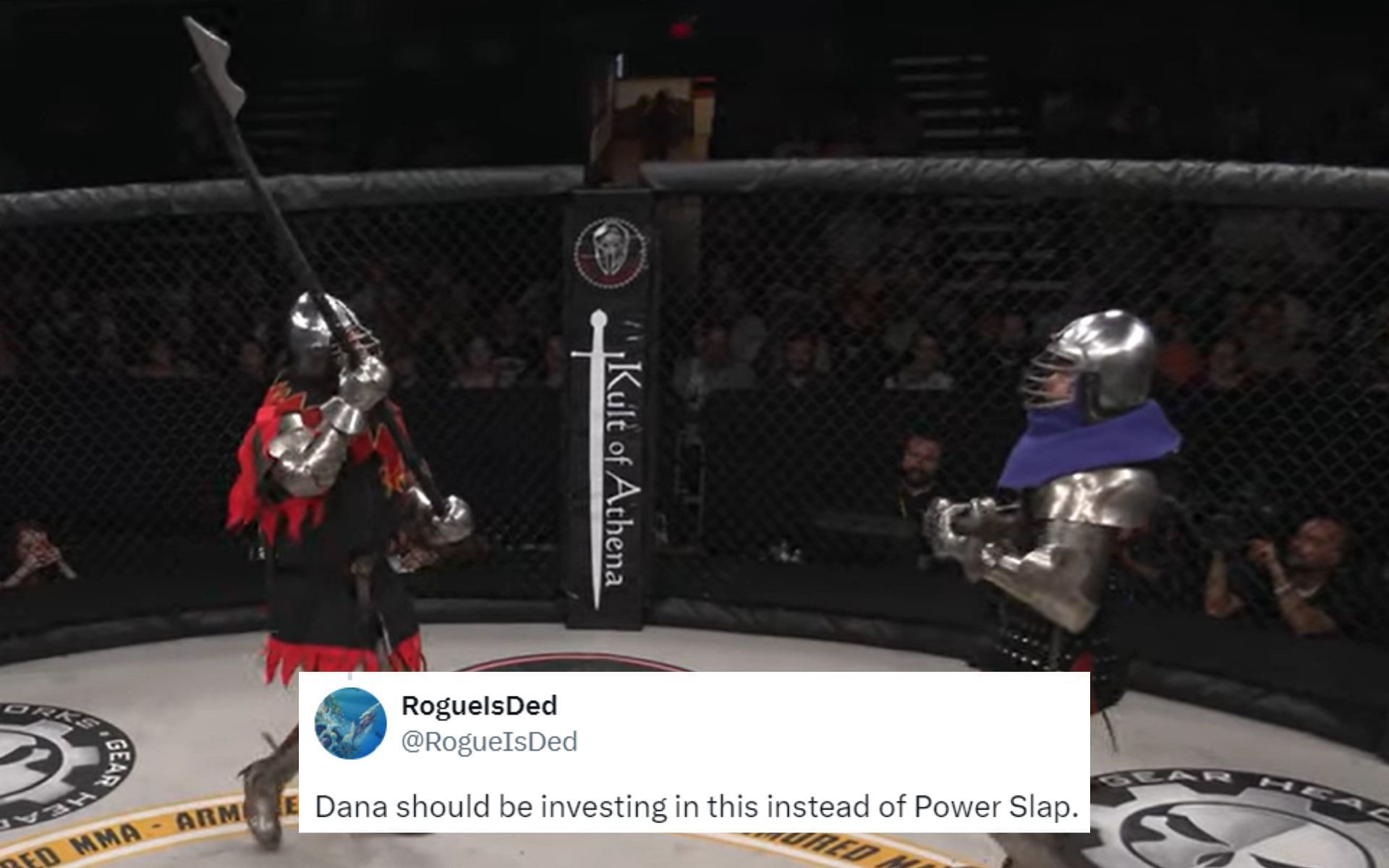 Fans are intrigued by Medieval MMA. [Image courtesy: Armored MMA on YouTube]