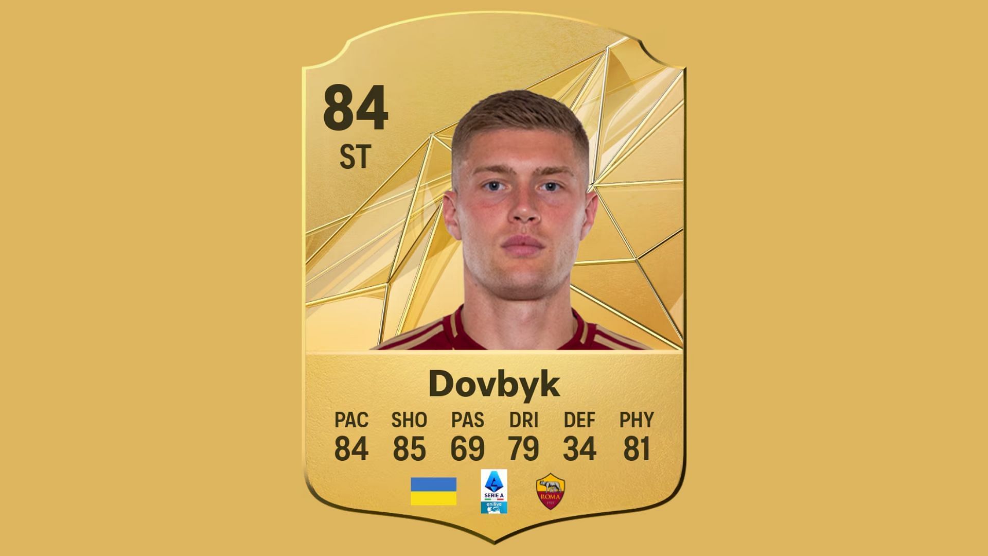 Artem Dovbyk&#039;s player card in the game (Image via EA Sports)