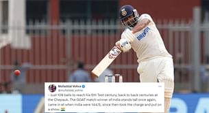 "GOAT match winner of India stands tall once again" - Fans react after Ravichandran Ashwin hits his 6th Test century in IND vs BAN 2024 1st Test