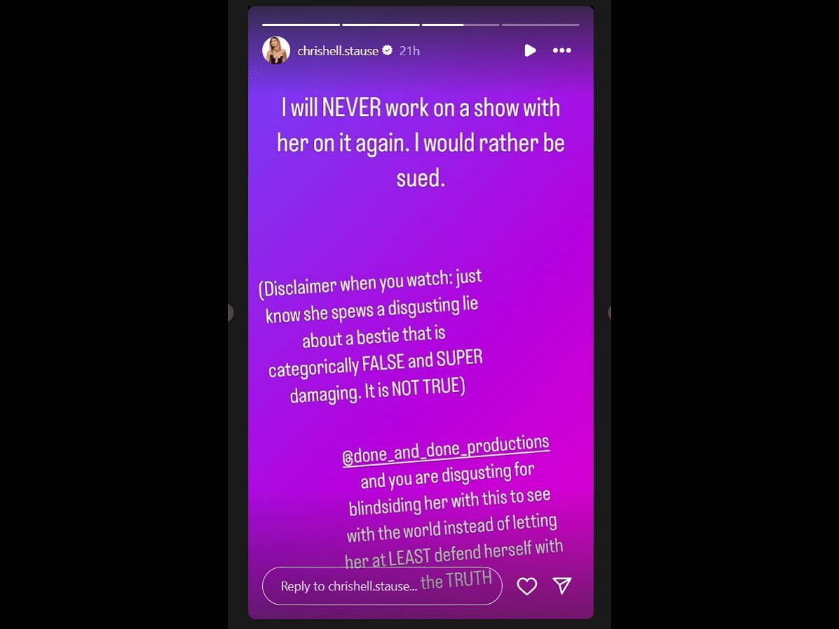 Chrishell Stause Instagram Story (Image via Instagram/@chrishell.stause)