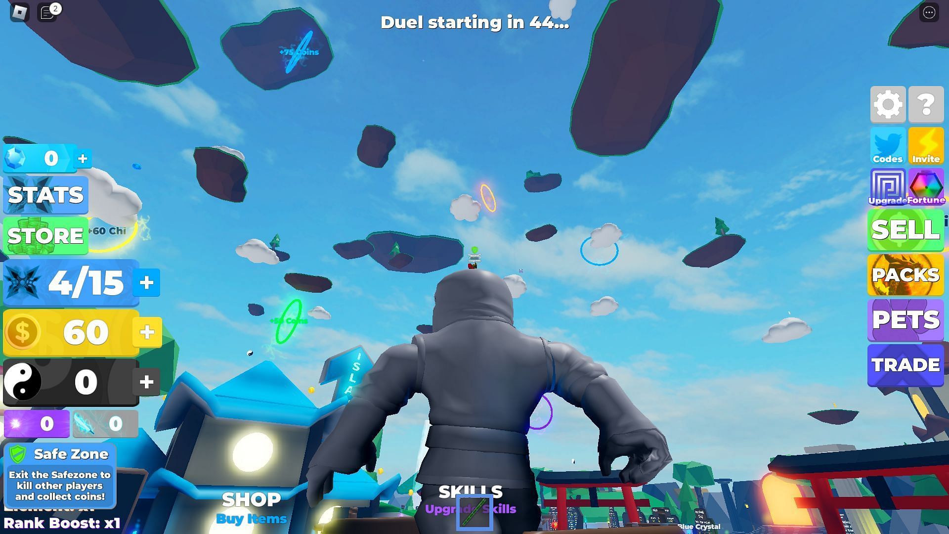 Purchase new skills to jump higher (Image via Roblox)