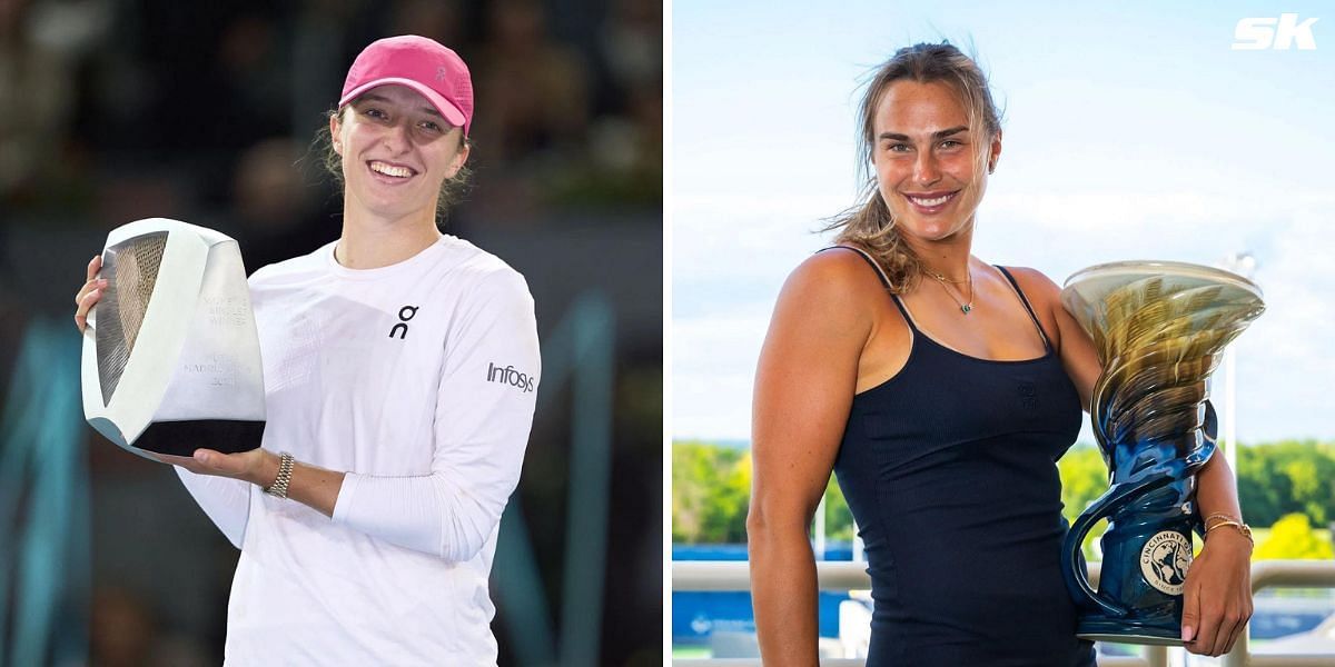 Iga Swiatek (L) and Aryna Sabalenka. (Photos: Getty)