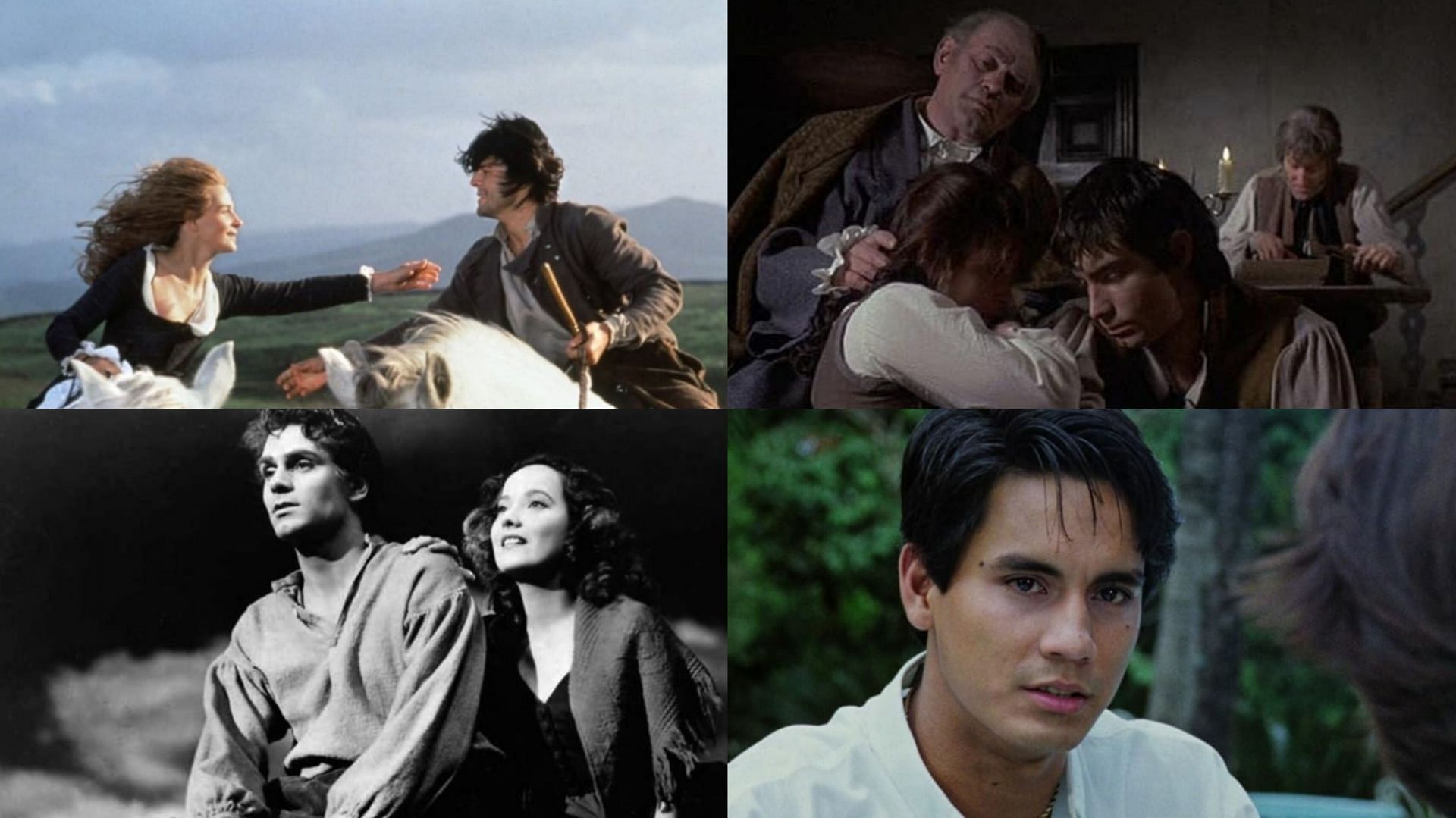 All movie adaptations of Wuthering Heights (sources: refer to individual links) 