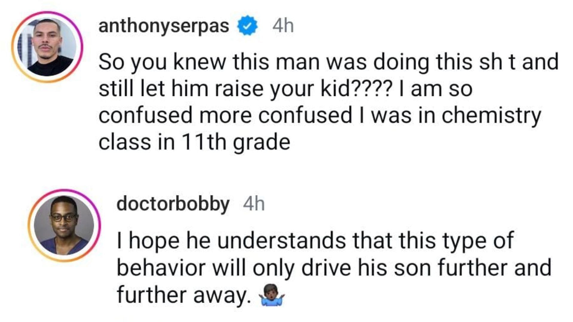 Netizens reacted to AI B&#039;s claims (Image via Instagram / @anthonyserpas / @doctorbobby)