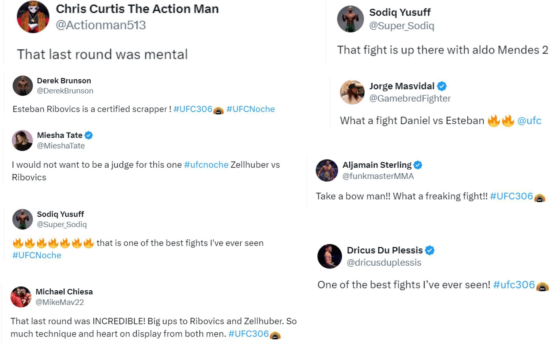 Screenshot of fighters&#039; reaction to Daniel Zellhuber vs. Esteban Ribovics