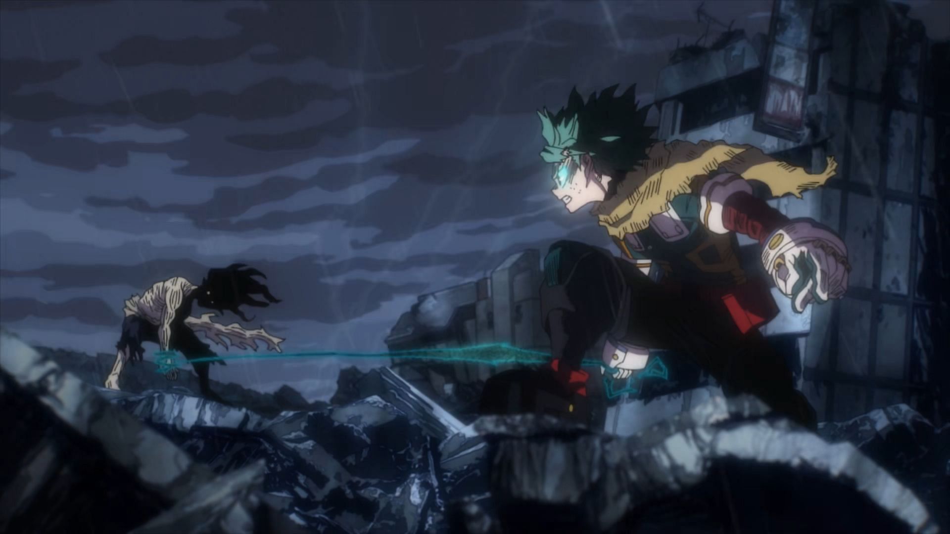 Deku vs. Shigaraki begins in My Hero Academia season 7 episode 17 (Image via Bones)