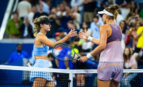 Anna Kalinskaya and Beatriz Haddad Maia at 2024 US Open (Source: Getty)