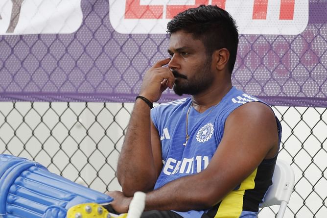 [Watch] Sanju Samson dismissed for 5 in the IND A vs IND D 2024 Duleep Trophy match
