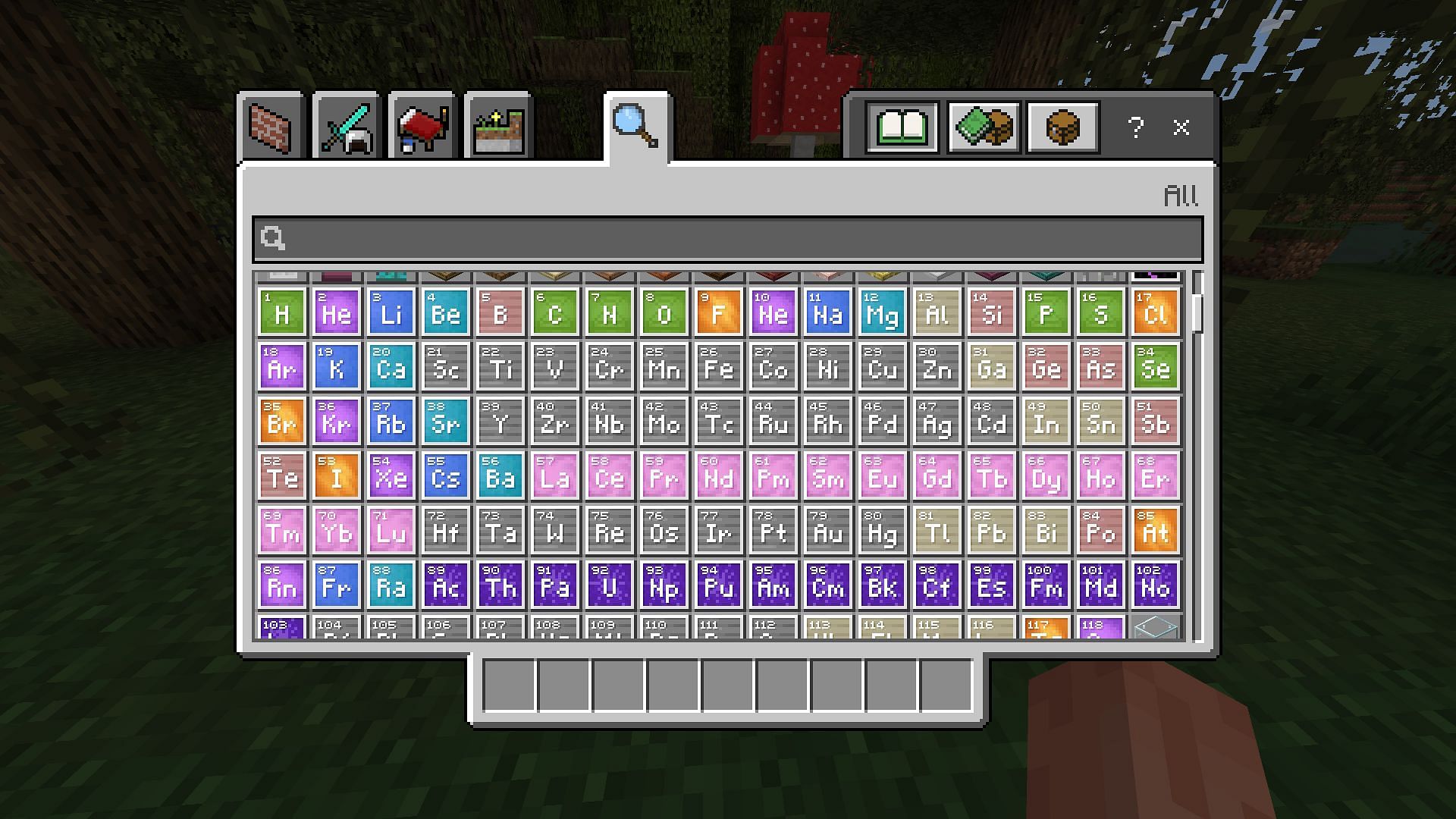 Education Edition features like elements can be found in Minecraft Bedrock (Image via Mojang)