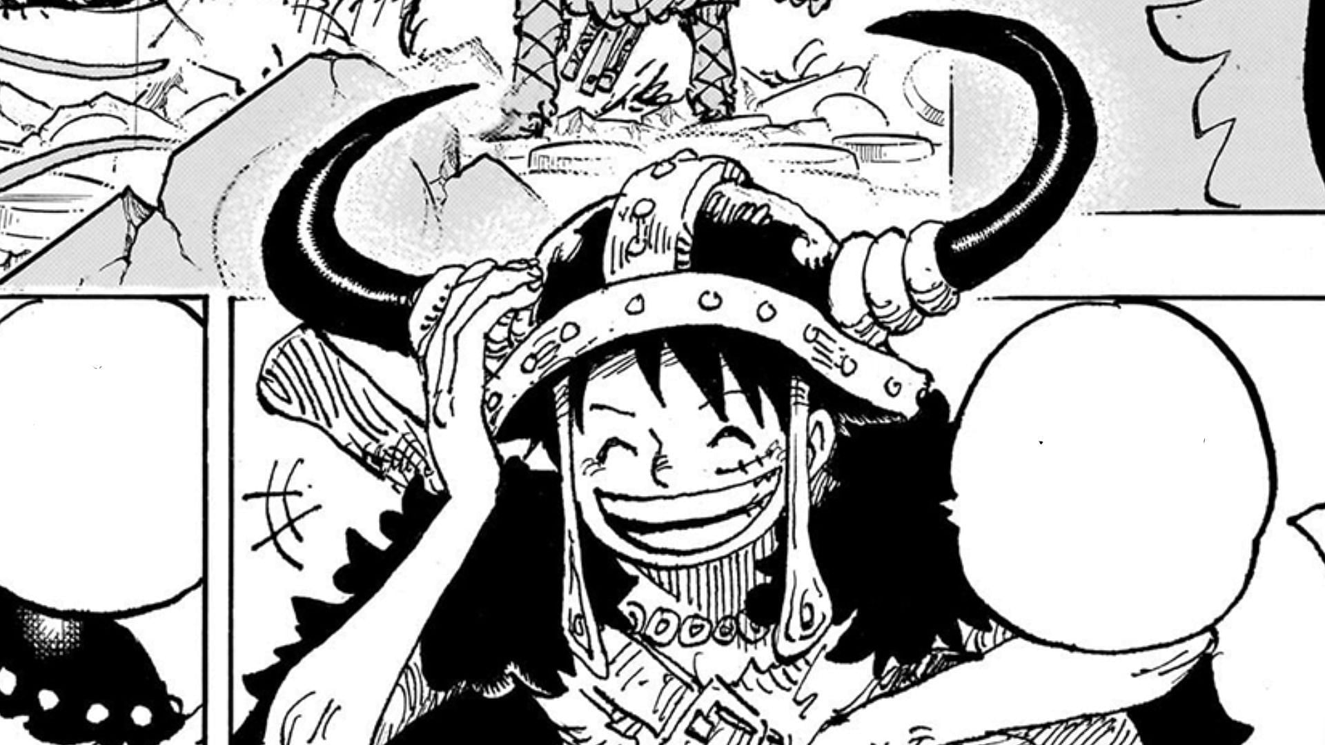 Monkey D. Luffy was not wearing his Straw Hat in chapter 1127 (Image via Shueisha)