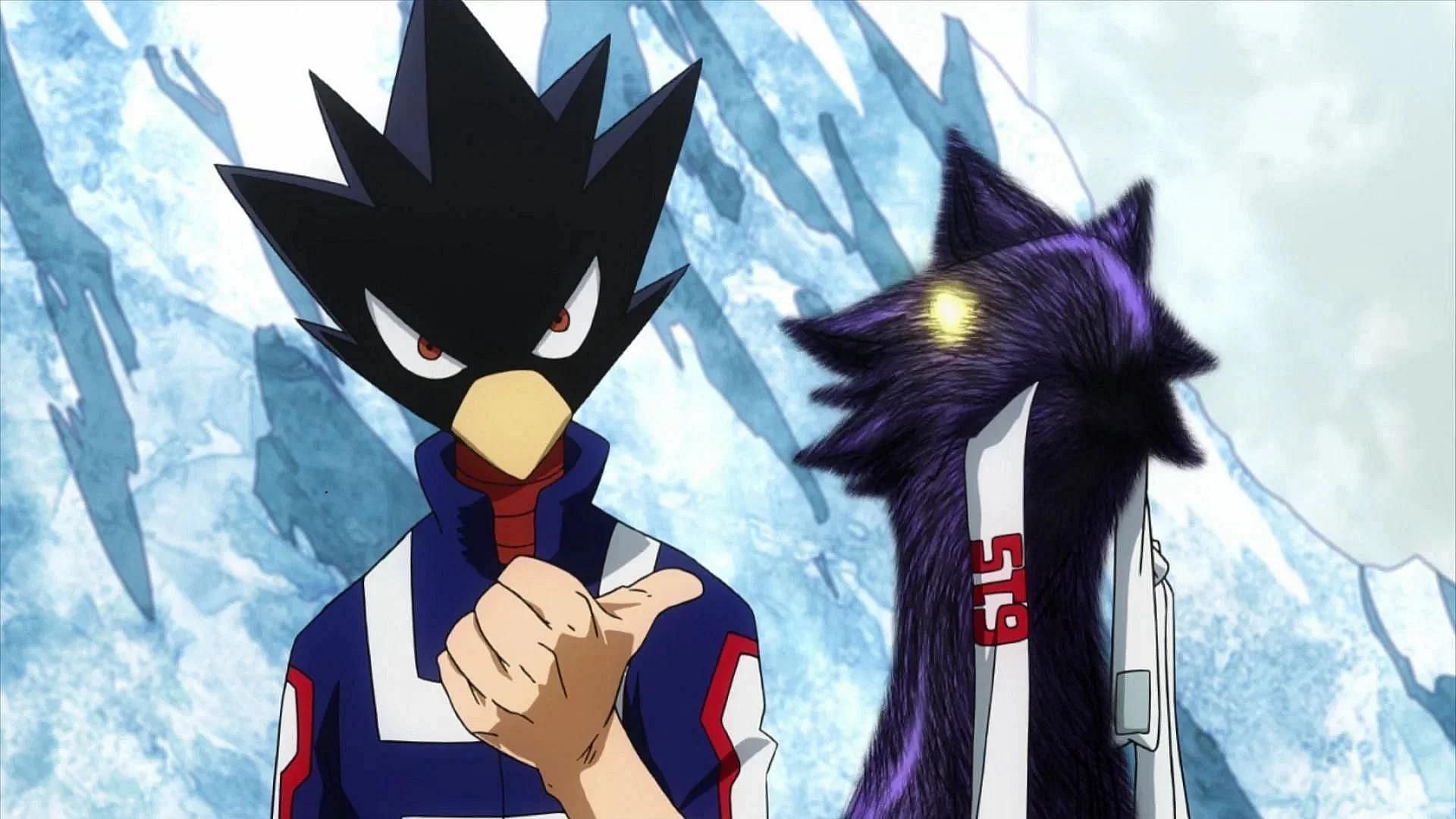 Tokoyami and Dark Shadow as shown in the anime (Image via Studio Bones)