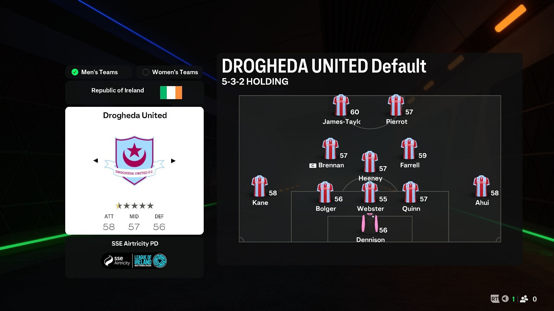 Drogheda United in EA FC 25(Image via EA)