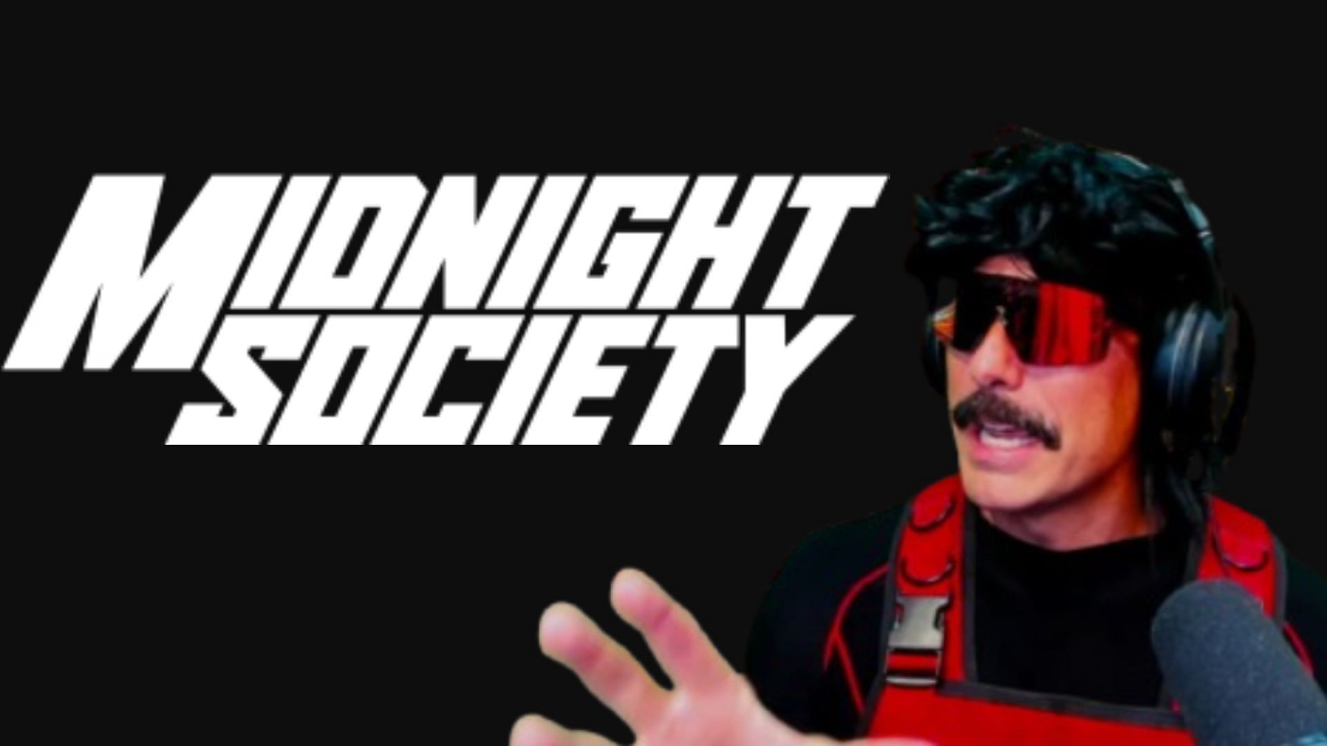 Midnight Society studio head Robert Rowling announced significant layoffs in a Discord message (Image via Midnight Society and DrDisRespect/YouTube)