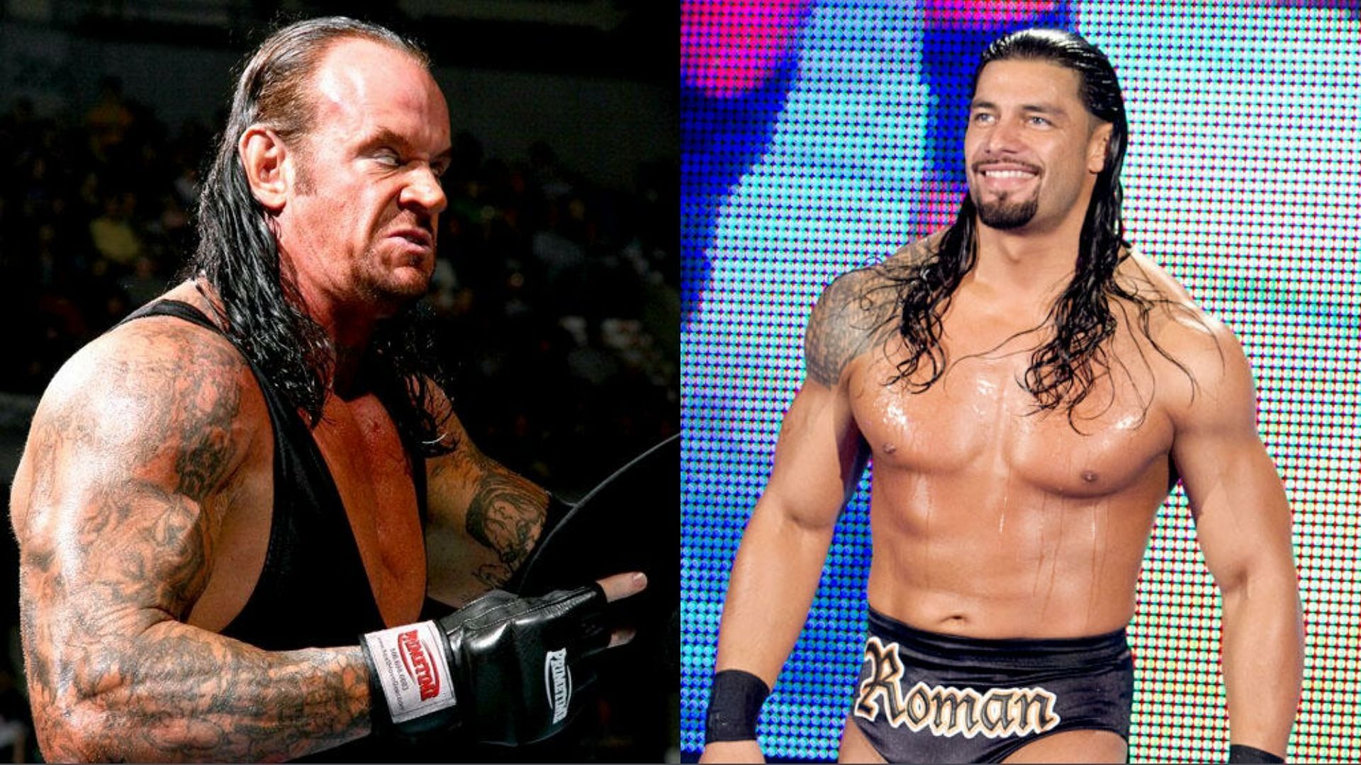 The Undertaker &amp; Roman Reigns (Image credit: WWE.com)