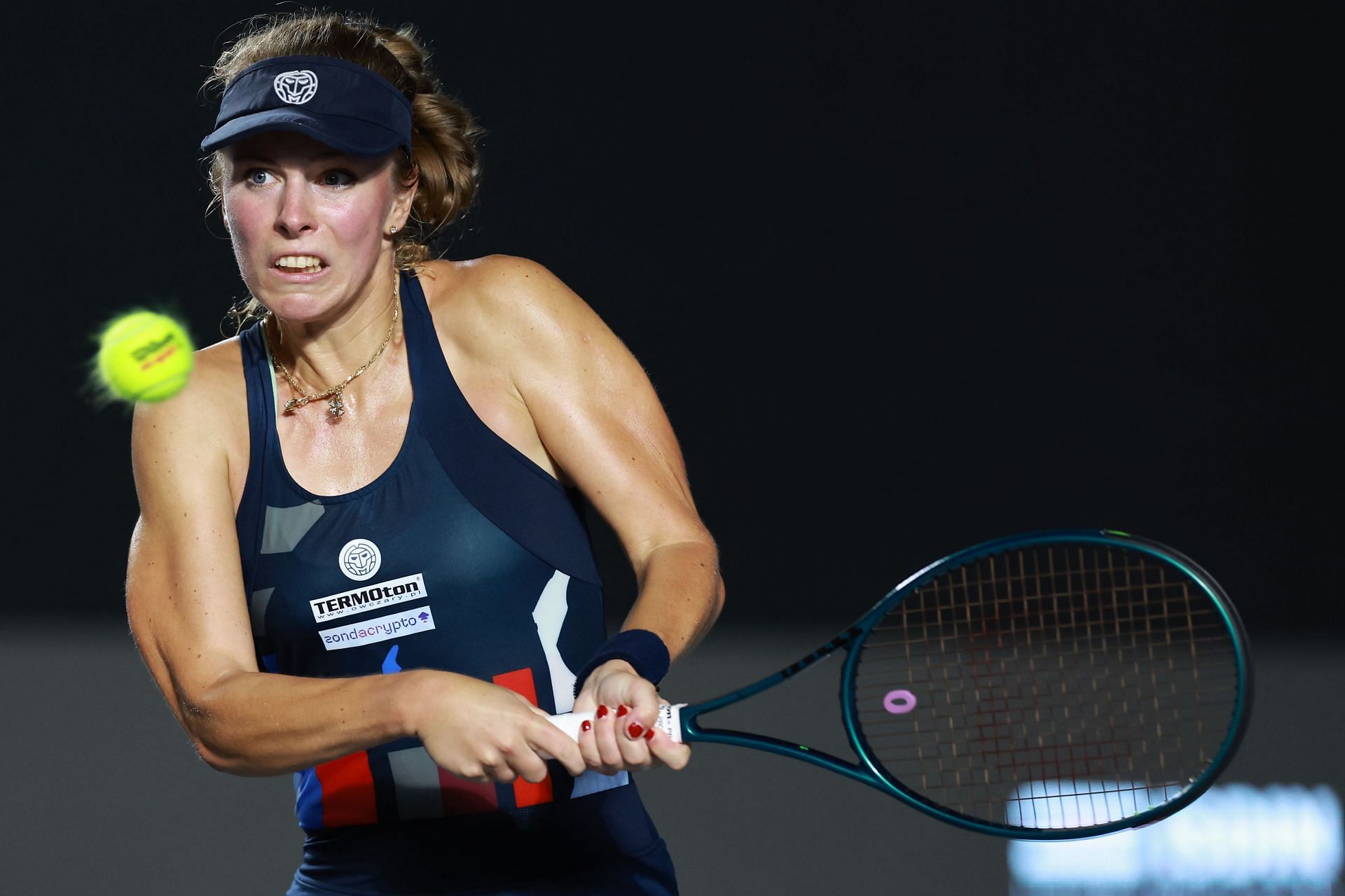 Magdalena Frech in action at the Guadalajara Open Akron (Picture: Getty)