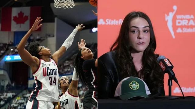 WNBA player Nika Muhl and UConn forward Ayanna Patterson. Photo Credits: Imagn