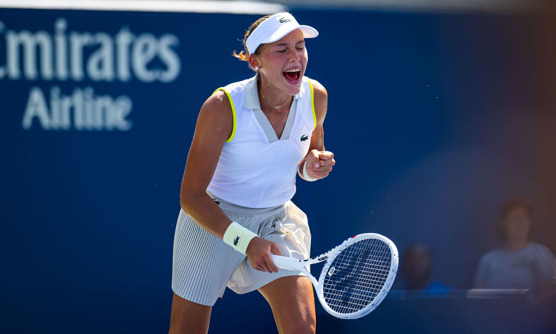 Erika Andreeva in action at the US Open (Picture: Getty)