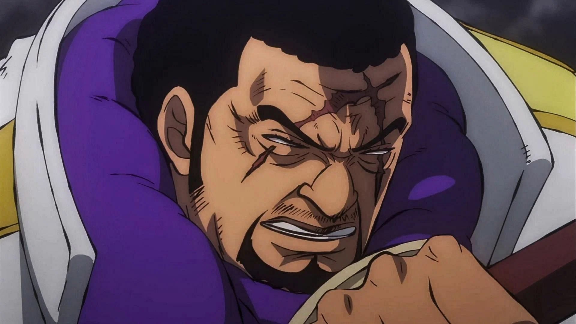 Fujitora as shown in the One Piece anime series (Image via Toei Animation)