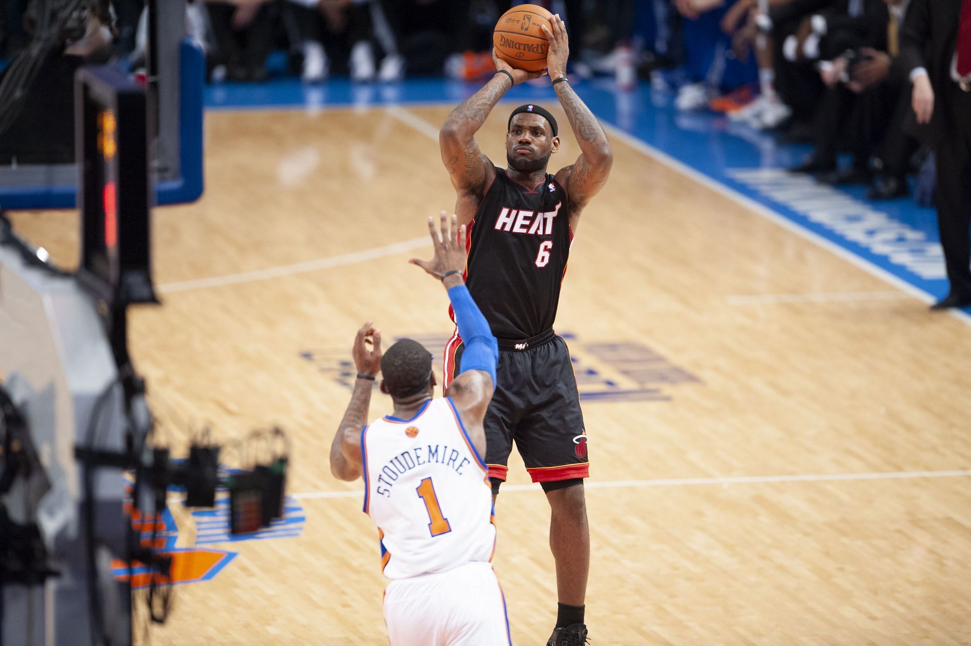 LeBron in action for Miami (Image via Getty)