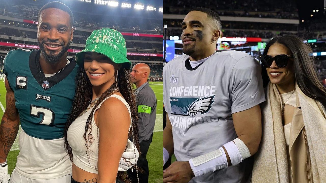 Is Jalen Hurts engaged? Darius Slay&rsquo;s wife takes notice as Eagles QB&rsquo;s girlfriend Bry Burrows goes viral in Brazil - Source: Instagram/Ballin_Beauty_23 and Getty