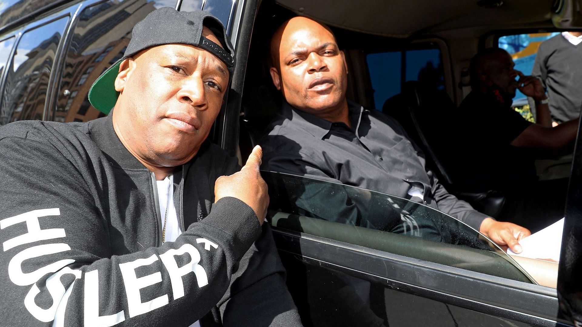 AP and Harve Pierre attend the Robert &quot;Black Rob&quot; Ross Homegoing Celebration at Metropolitan Baptist Church on April 30, 2021 in New York City. (Photo by Johnny Nunez/WireImage)