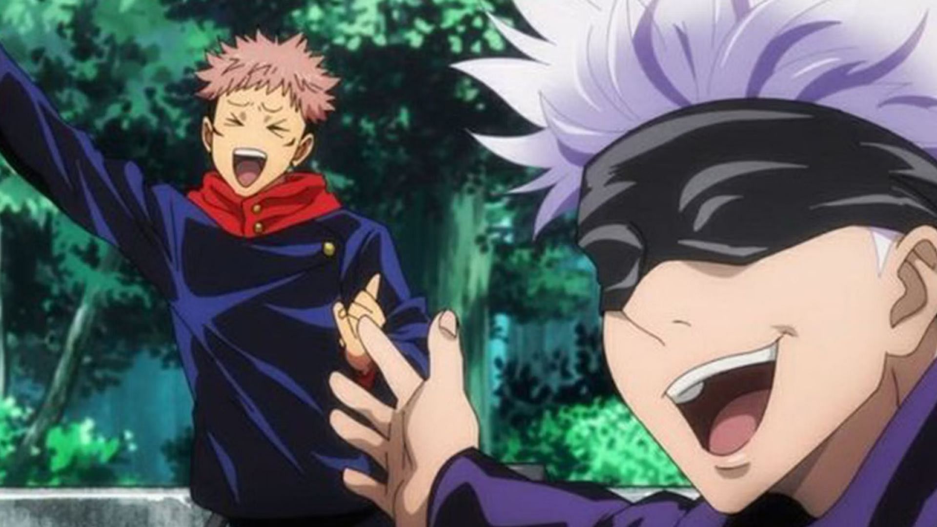 Gojo and Yuji as seen in Jujutsu Kaisen anime (Image via MAPPA)