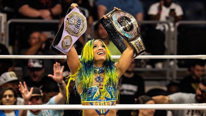 Mercedes Mone abruptly changed the finish of her title match after getting seriously injured